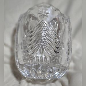 Mikasa Clear Cut Crystal Candle Holder Christmas Tree Design
